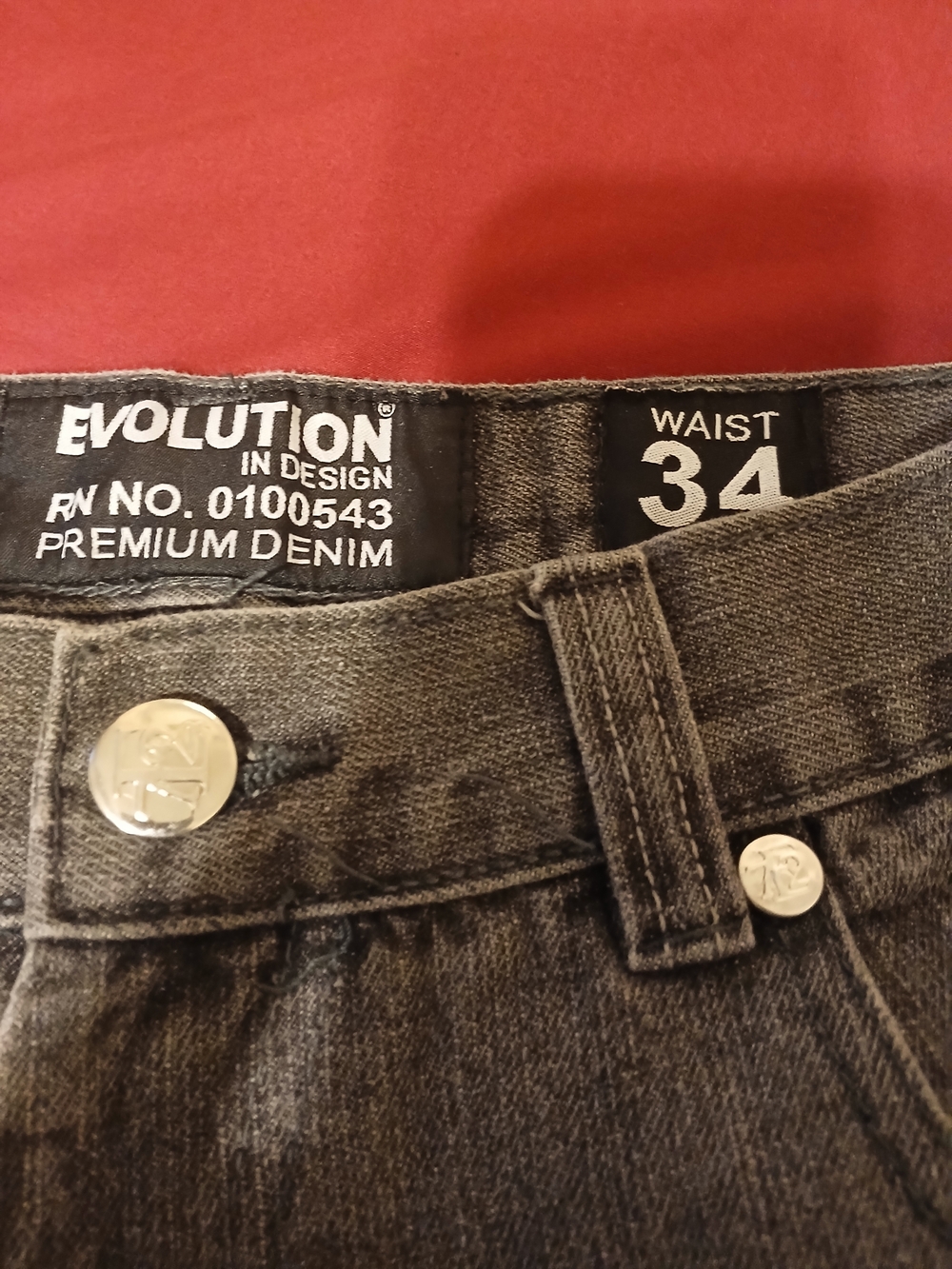 Revolution Men's Faded Gray Denim Shorts - Picture 2 of 4